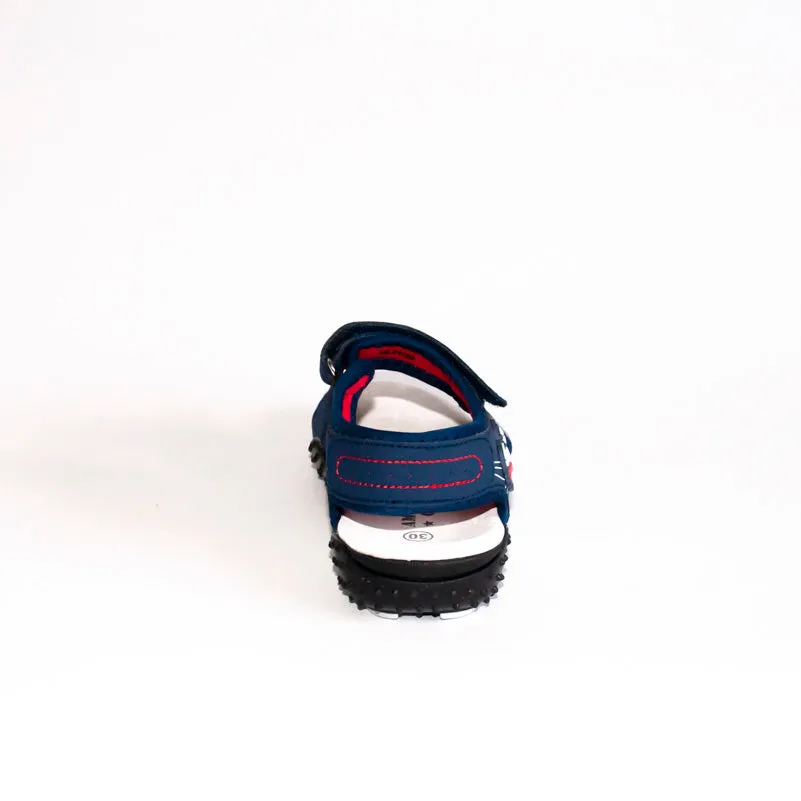 AC Boys' Dark Blue-Red Open-toe Sport Sandals | 449/21-DB