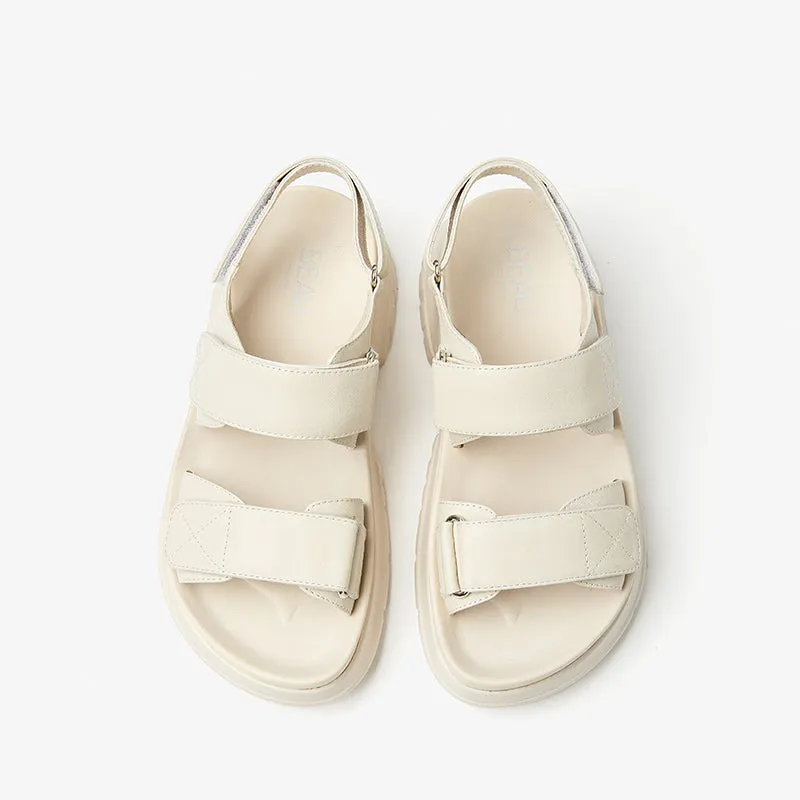BeauToday Summer Chunky Hook& Loop Velcro Sandals with Open Toe for Women