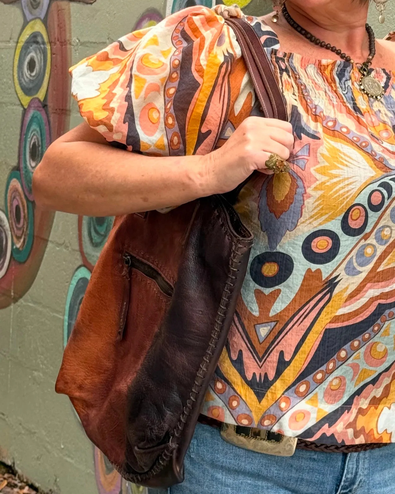 Bed St Skye II Leather Tote