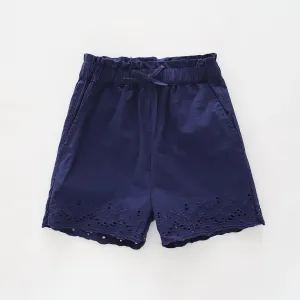 Blue Woven Shorts