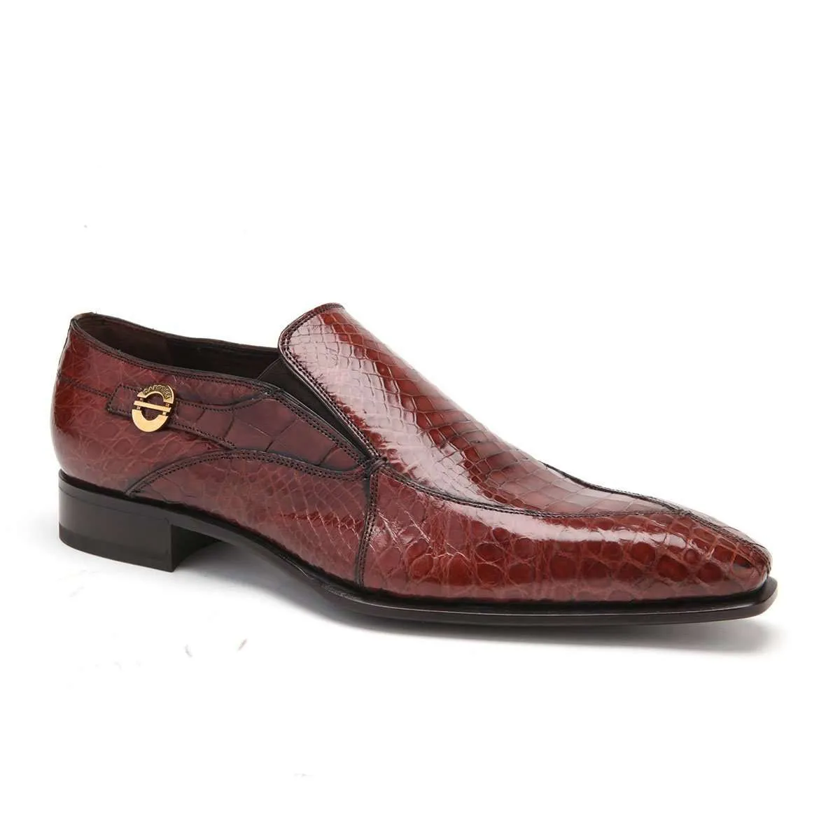 Caporicci 203 Men's Luxury Italian Designer Shoes Gold Alligator Loafers (CAP1027)