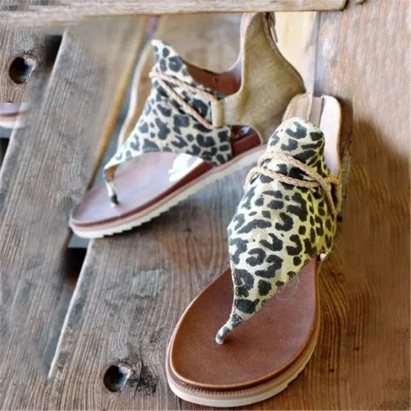 Deera Retro Animal Print Sandals