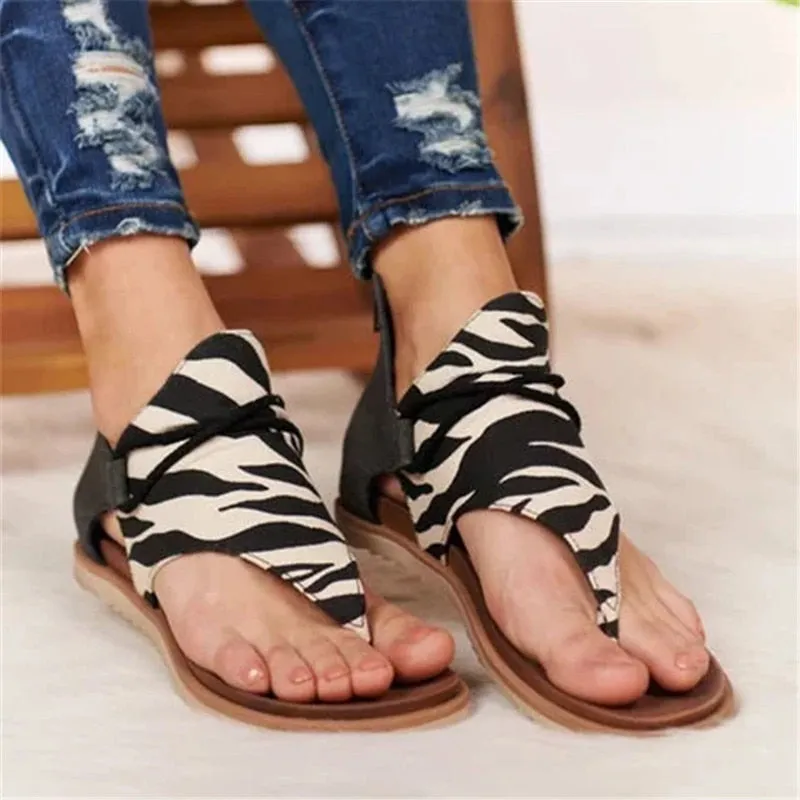 Deera Retro Animal Print Sandals