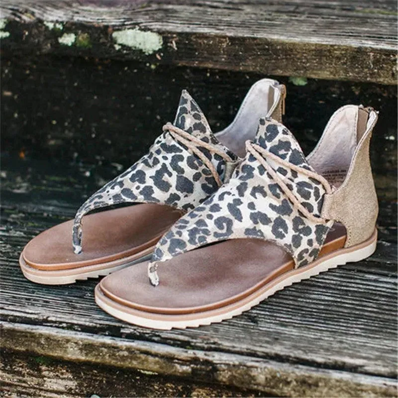 Deera Retro Animal Print Sandals
