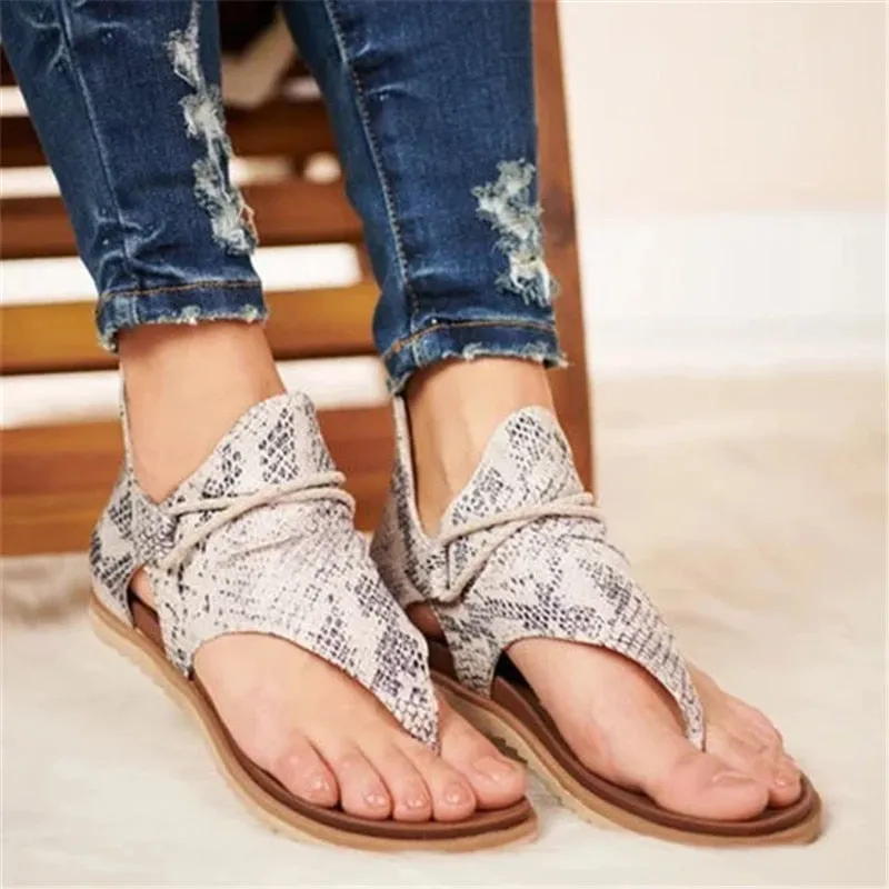 Deera Retro Animal Print Sandals