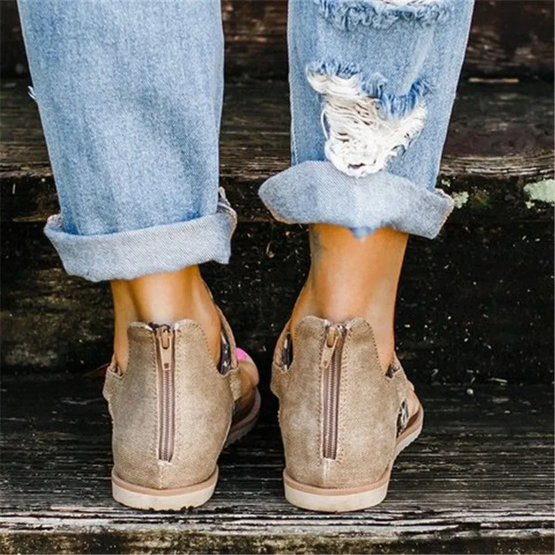Deera Retro Animal Print Sandals