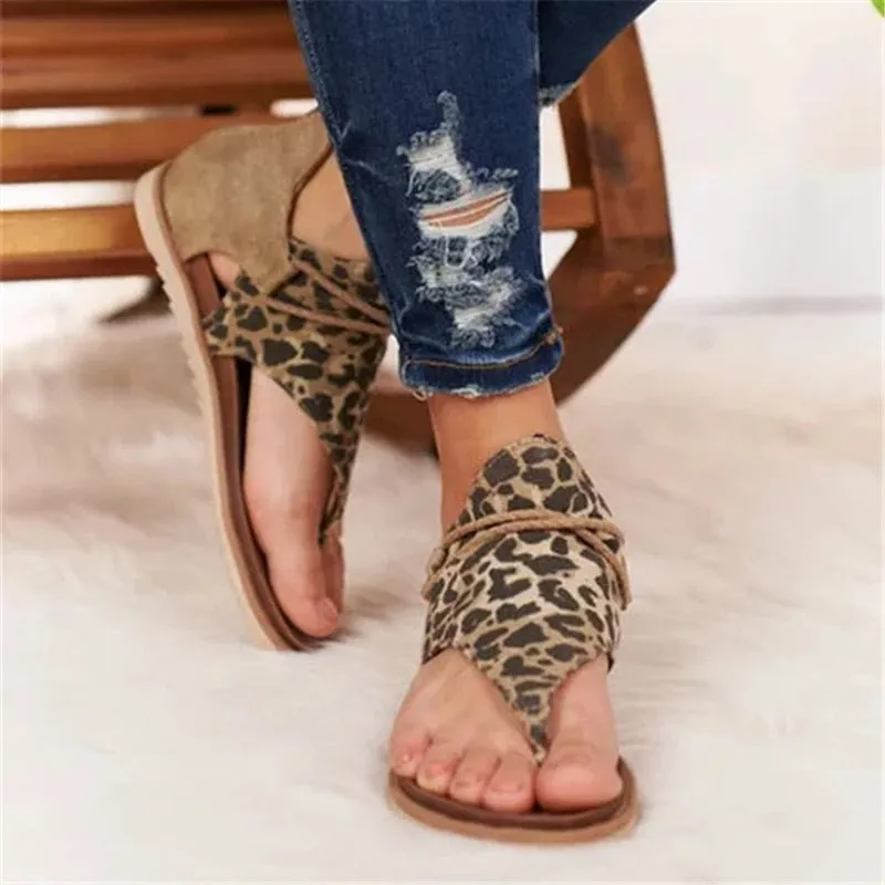 Deera Retro Animal Print Sandals