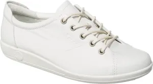 ECCO Soft 2.0 White Ladies Leather Sneaker