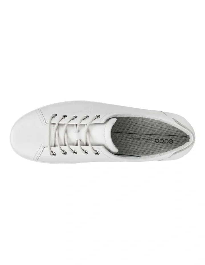 ECCO Soft 2.0 White Ladies Leather Sneaker