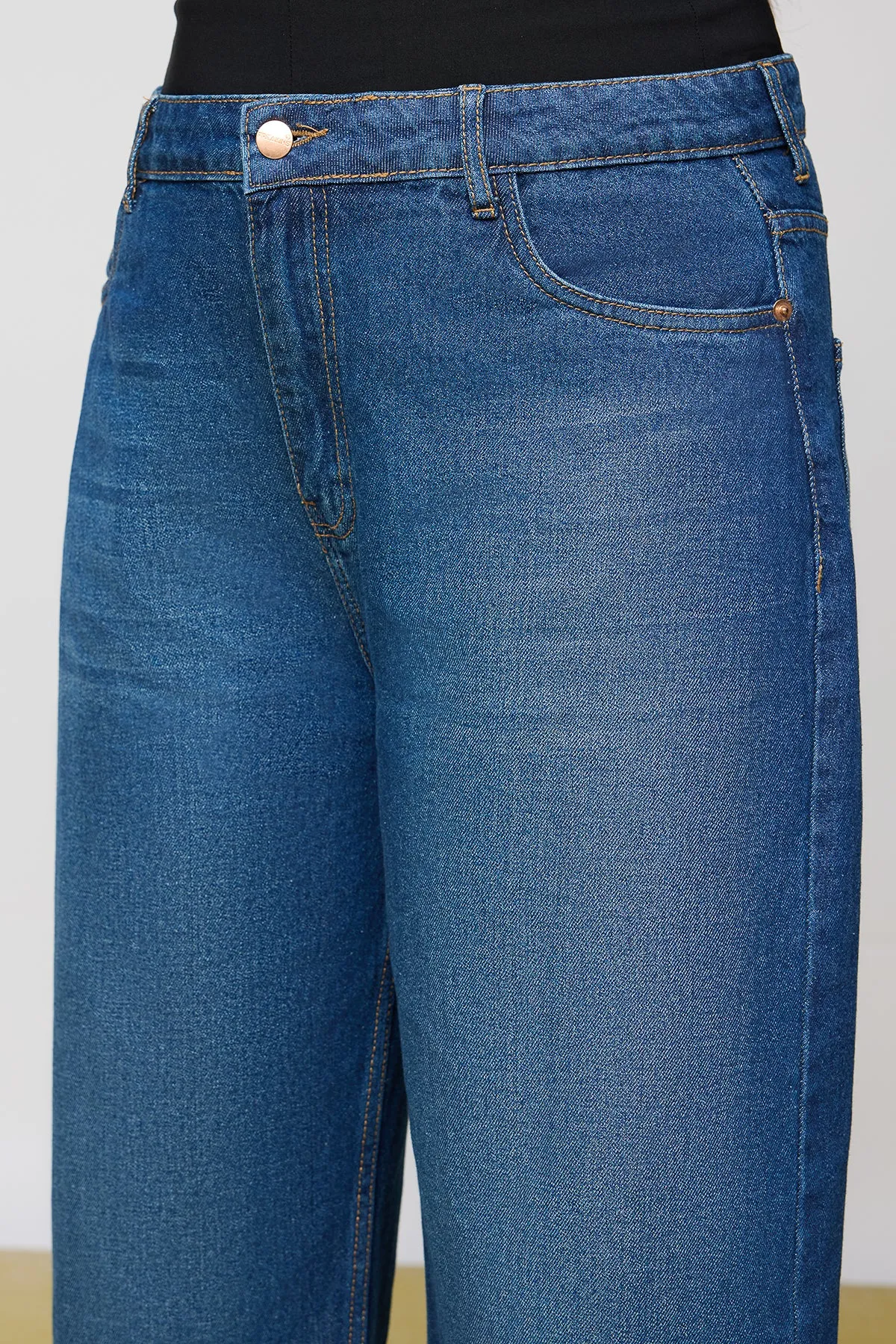 Femme Blue Curve Wide Leg Jeans