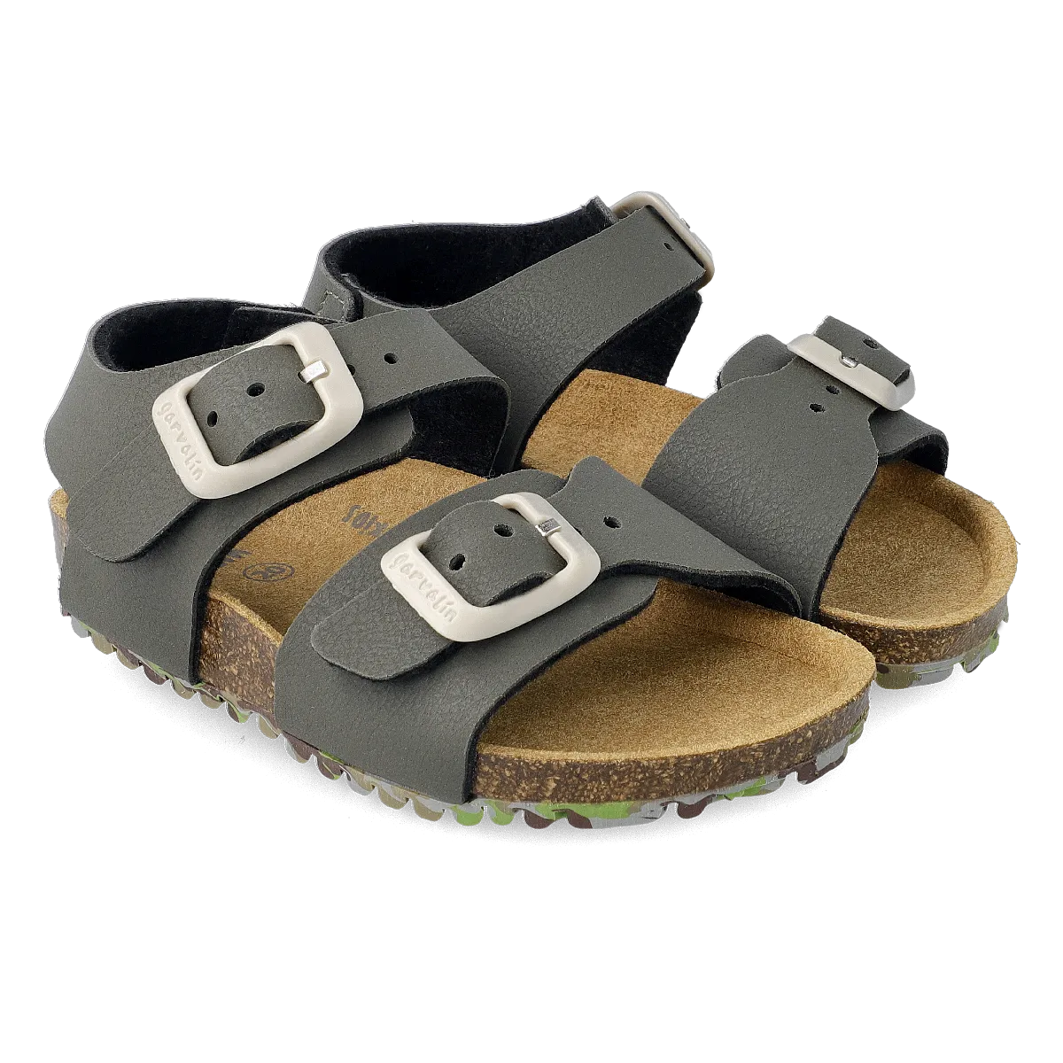 Garvalin Boy's Khaki Leather Sandals