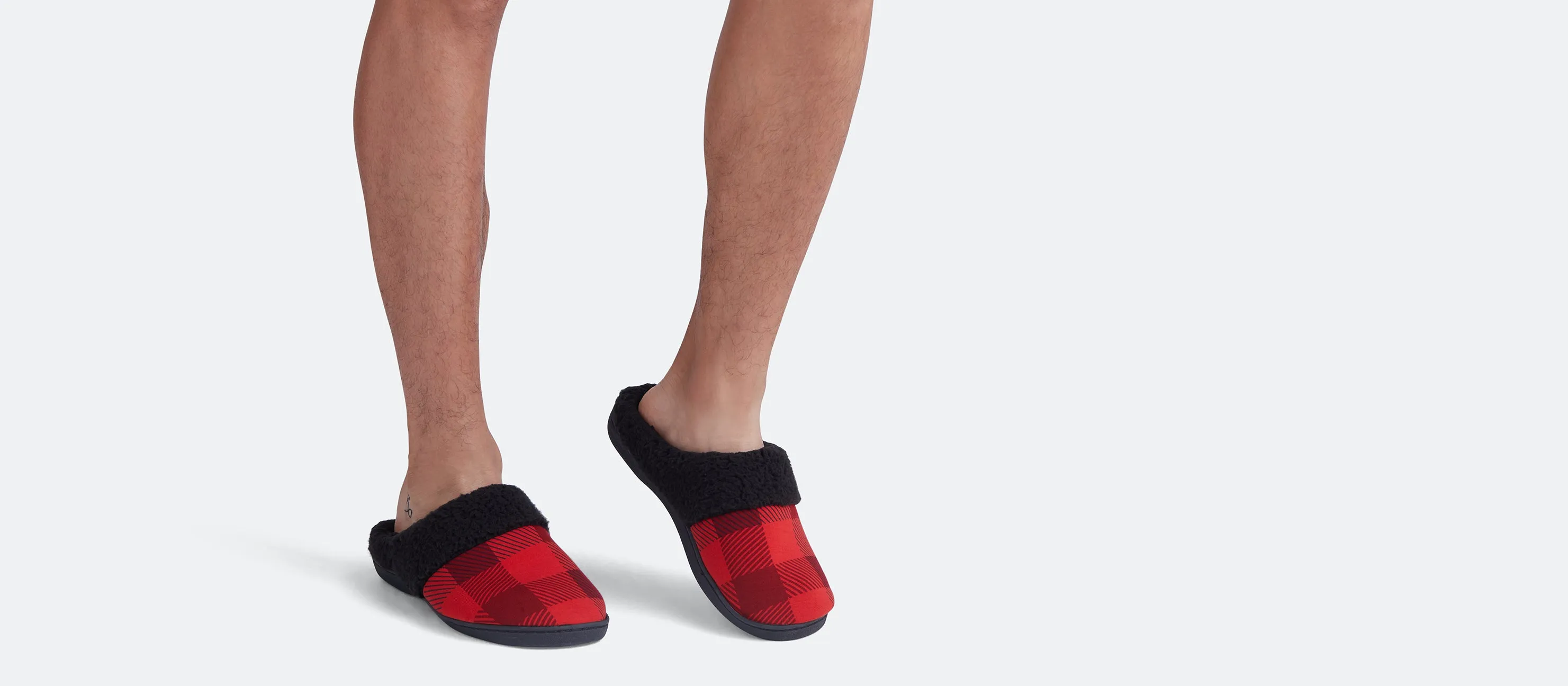 Hard Sole Slippers | Crimson Plaid