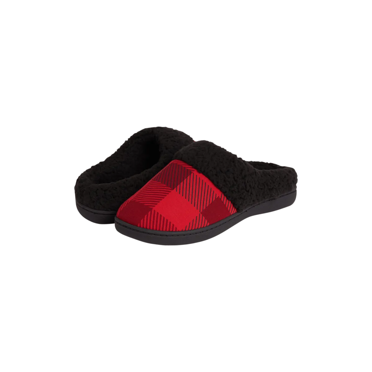 Hard Sole Slippers | Crimson Plaid