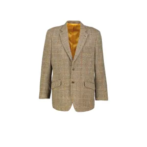 Harris Tweed Light Brown 2 Button Blazer, US 44R, EU 54
