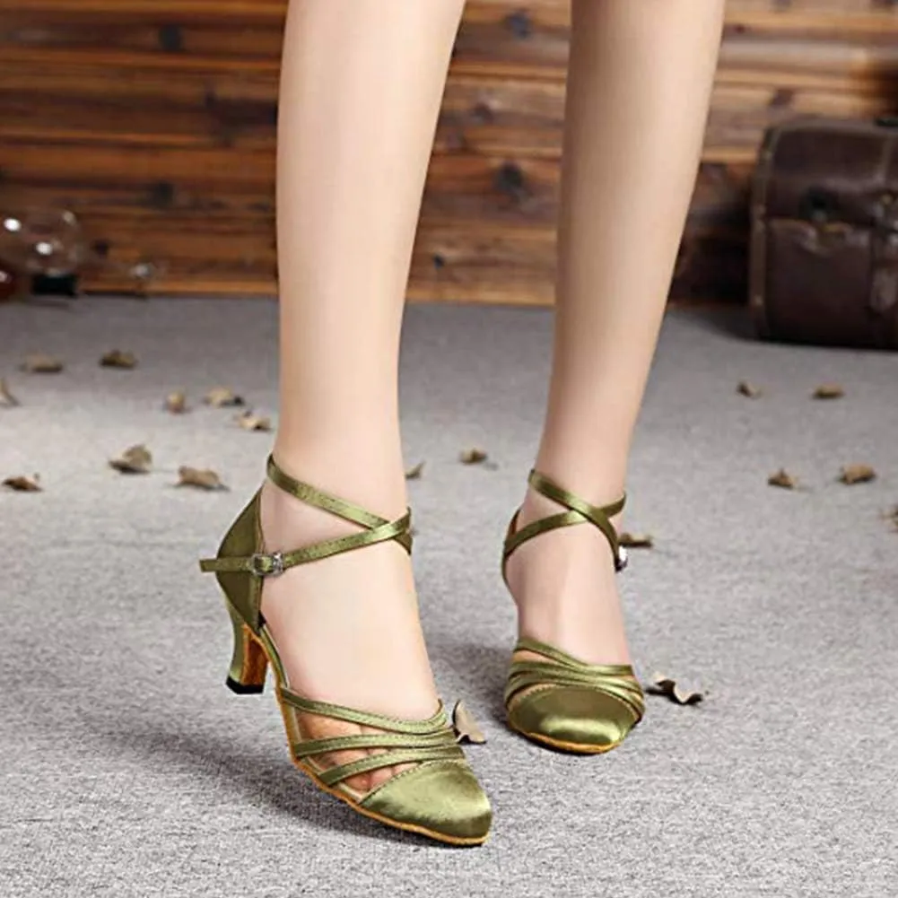 HROYL Womens Closed Toe Latin Salsa Ballroom Dance Shoes,Model 516/117/189