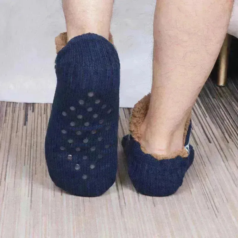 Indoor Men Dragging Shoes And Socks