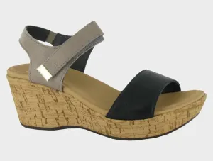 NAOT Summer - Soft Black/Soft Stone Leather