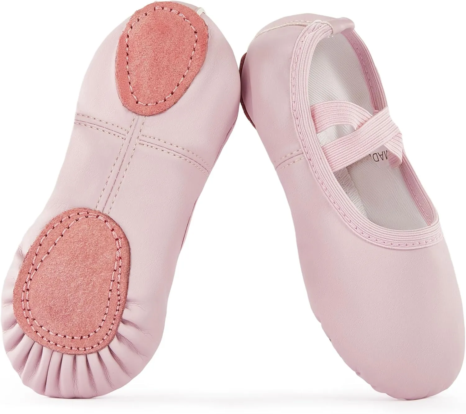PU Ballet Shoes for Girls - Dance Practice Slippers for Girls, No-Tie Sole Yoga Shoes(Toddler/Little Kid/Big Kid)