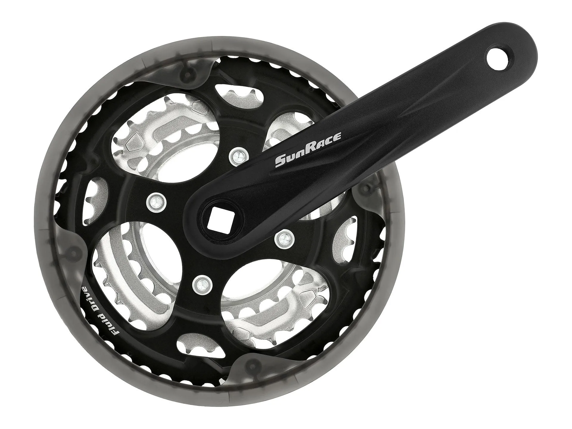 Sunrace FCM300 Chainset: 7/8 Speed 28/38/48T 170mm