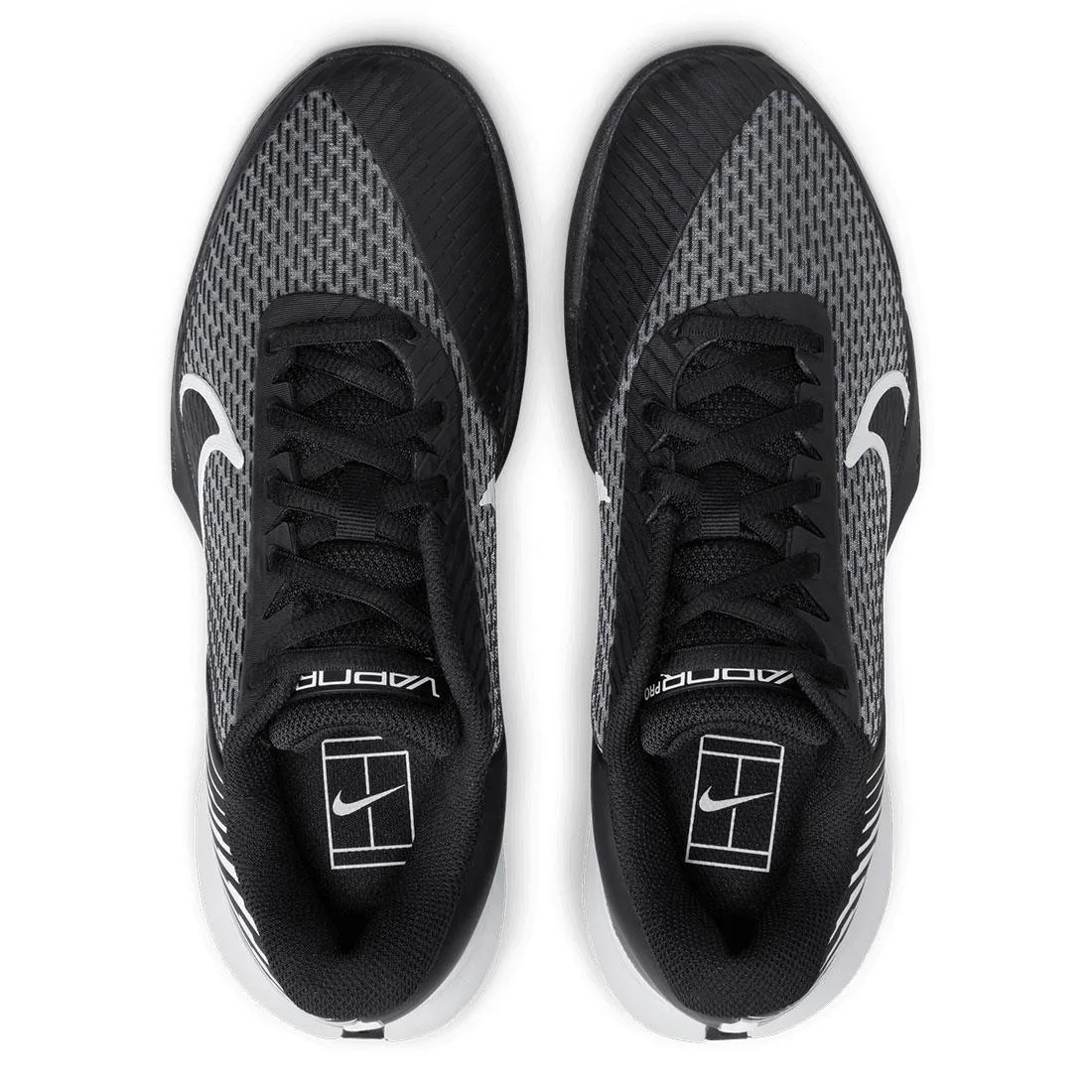 Women's Air Zoom Vapor Pro 2 Wide Tennis Shoes Black and White
