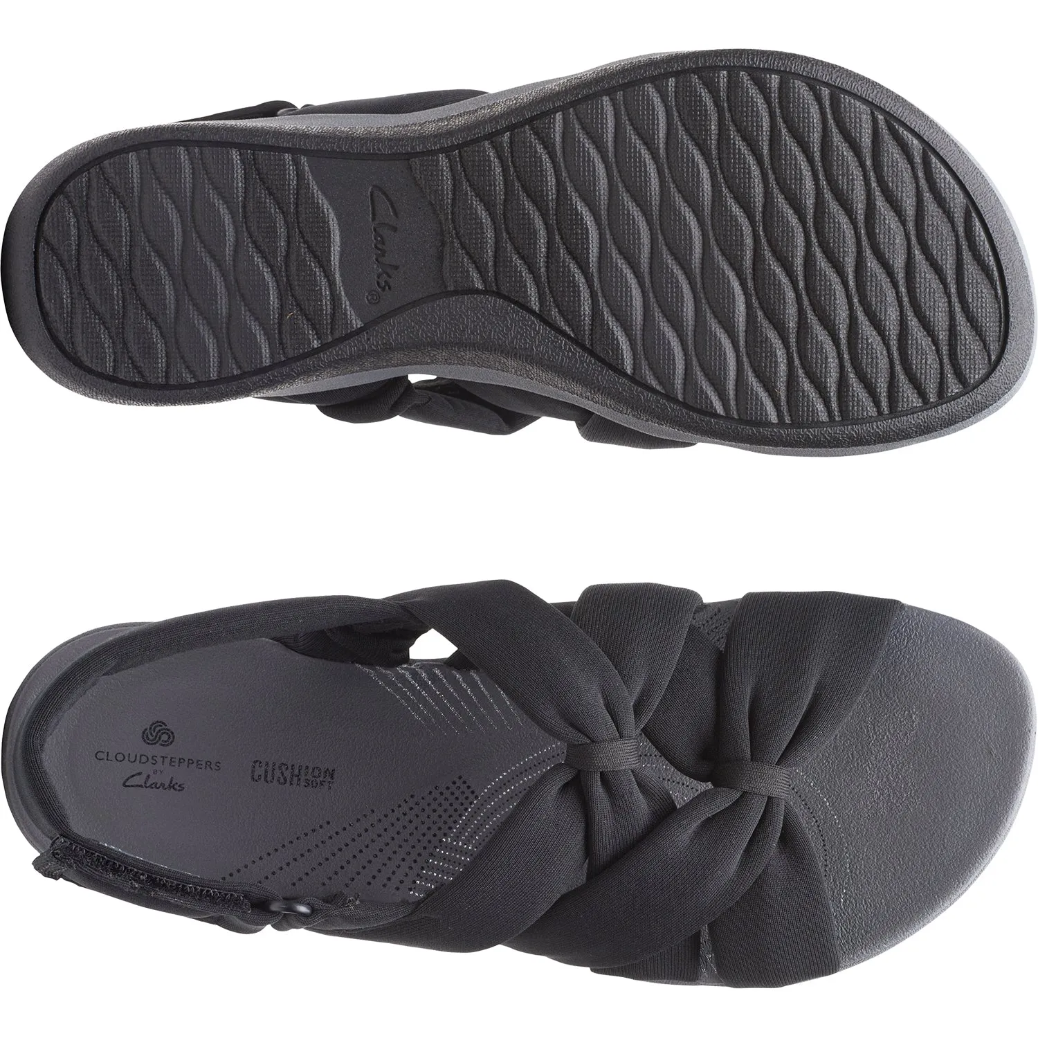 Women's Clarks Cloudsteppers Arla Meg Black Fabric