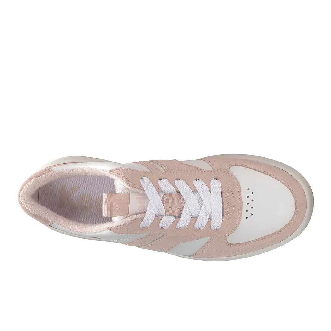 Women's The Court II Leather/Suede Sneaker White/Blush (WH68495-CRTII7680)