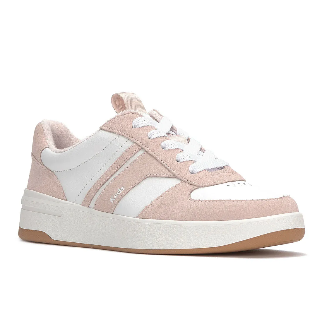 Women's The Court II Leather/Suede Sneaker White/Blush (WH68495-CRTII7680)