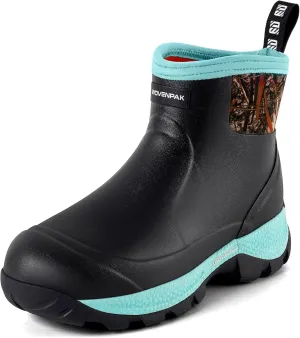 WOVENPAK Ankle Boots for Women, Rubber Rain Boots Waterproof Women, Ankle Garden Mud Boots Shoes, Rubber Boots for Women Insulated Lightweight Short Boots for Outdoor, Garden, Yard Work, Size 6-11